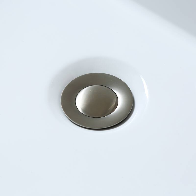 Luxier DS03-T Bathroom Sink Push Pop-Up Drain Stopper with No Overflow