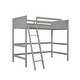 preview thumbnail 17 of 36, Solid Wood Twin Loft Bed with Ladder & Guardrails - Stylish & Durable