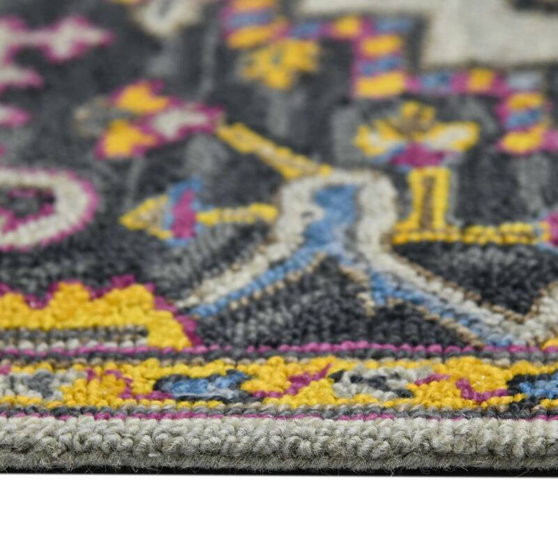 HomeRoots Medallion Bohemian Rectangle Area Rug