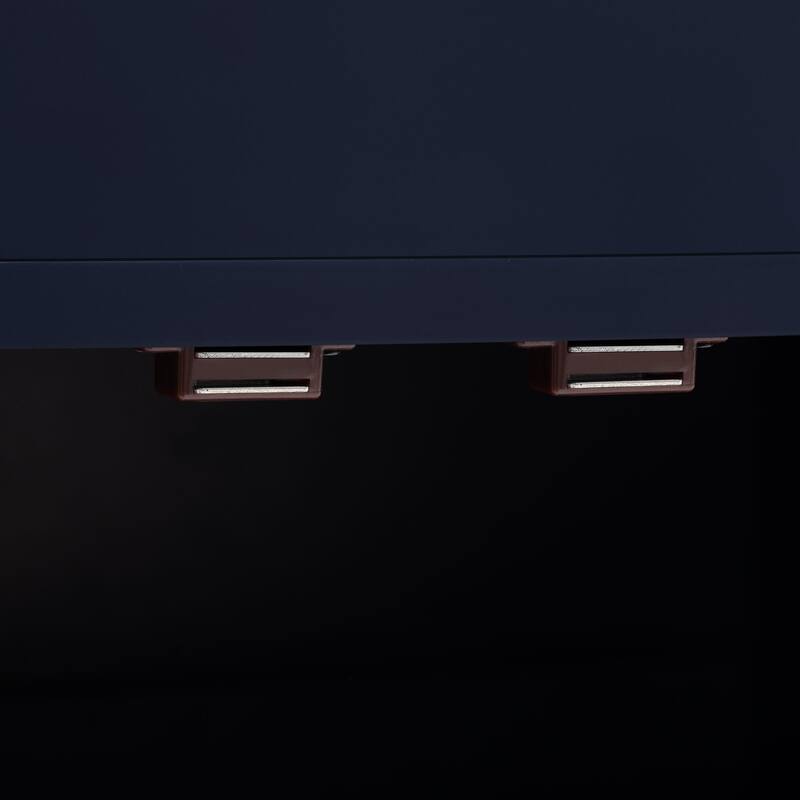 Curved Design Storage Cabinet with Adjustable Shelves and Drawer