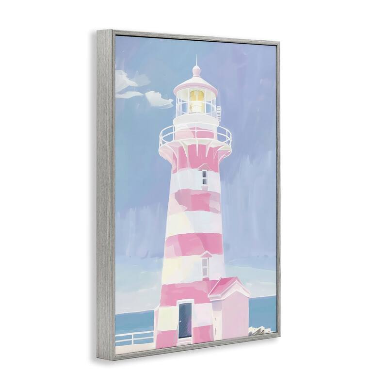 Stupell Muted Coastal Lighthouse Framed Giclee Art Design By Arlington Prints