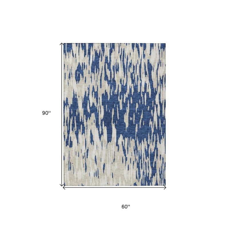 HomeRoots Abstract Transitional Rectangle Outdoor Rug