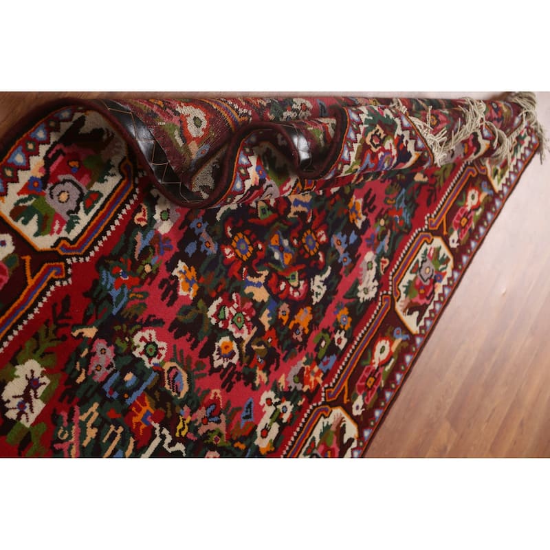 Hand Knotted Oriental 100% Wool Carpet Traditional Floral Pink Bakhtiari Area Rug - 5' 3'' X 3' 7''