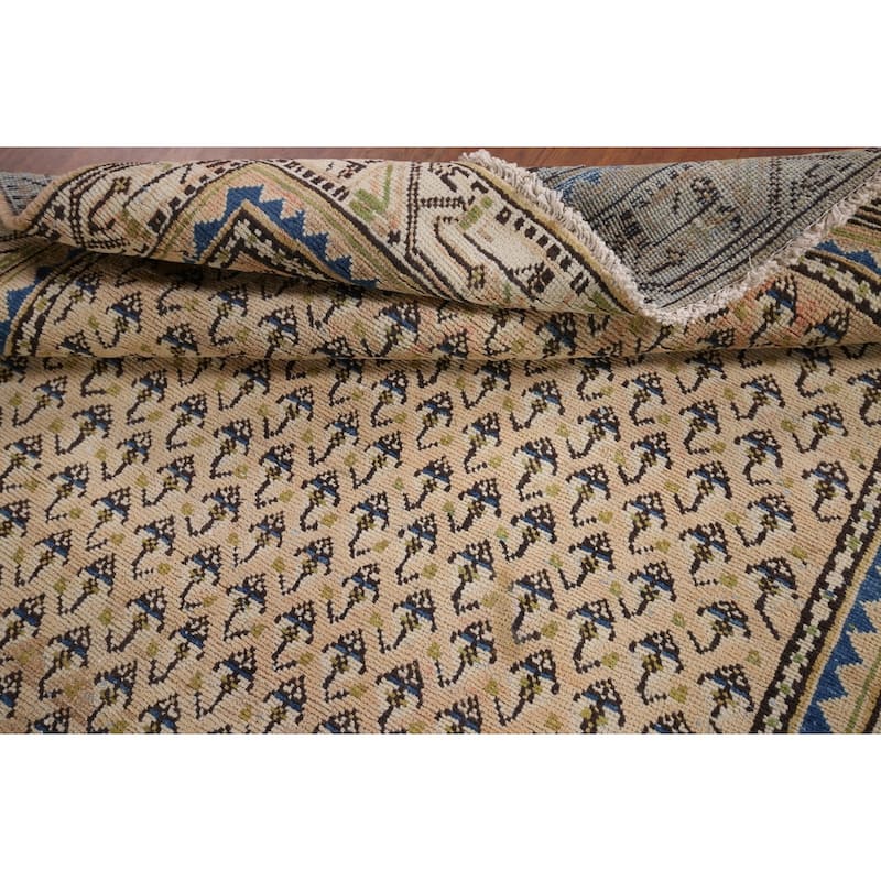 All-Over Boteh Botemir Foyer Rug Hand-Knotted Wool Carpet - 3'9" x 6'3"