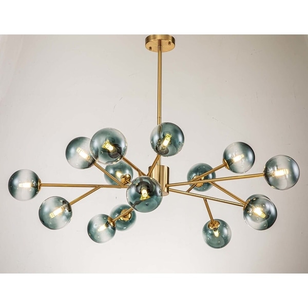 Modern Large Bubble Sputnik Chandelier in Black or Gold for Dining