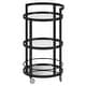 preview thumbnail 3 of 5, Hause 21" Wide Round Bar Cart - 21" Wide