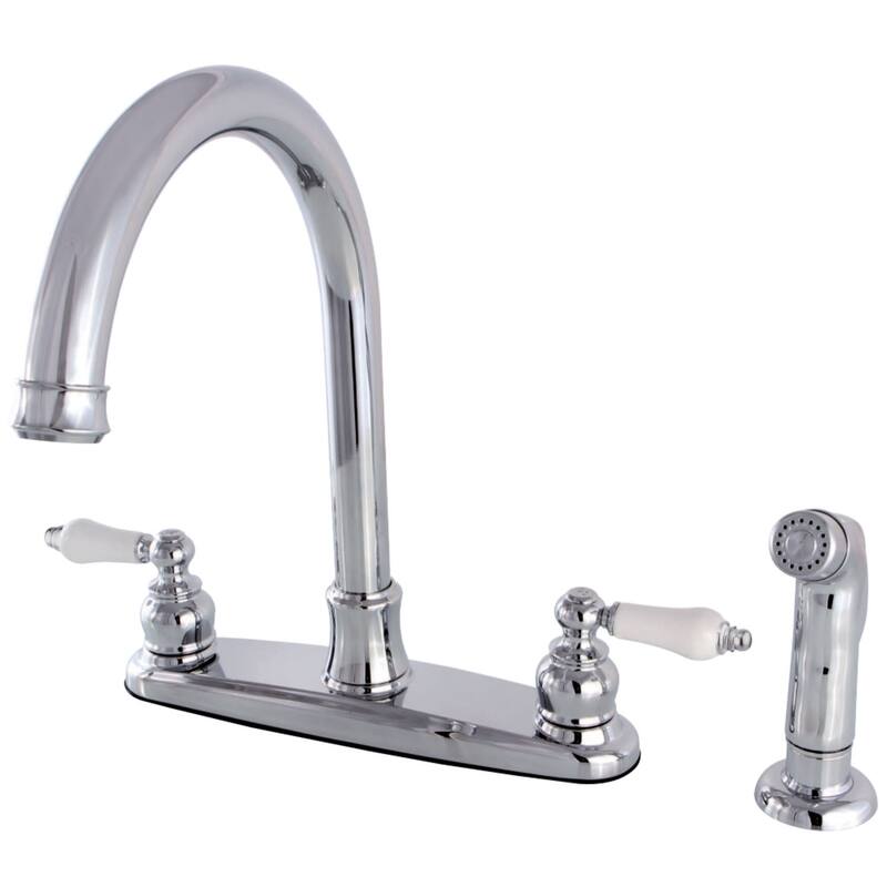 Kingston Brass Victorian 1.8 GPM Standard Kitchen Faucet - Includes - Polished Chrome