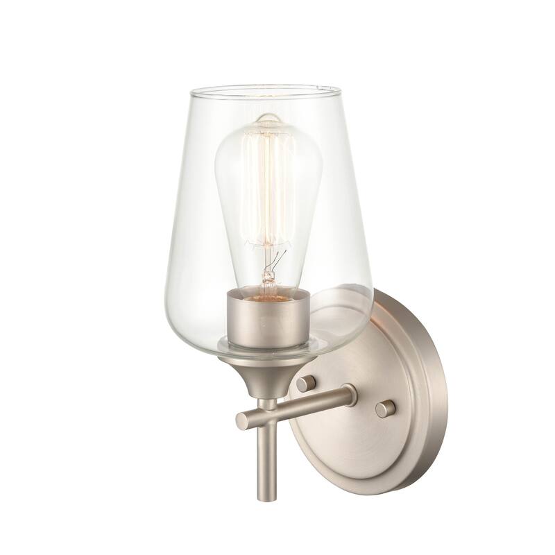 Millennium Lighting Ashford 1 Light Bathroom Wall Sconce with Clear Glass Shade in Multiple Finishes