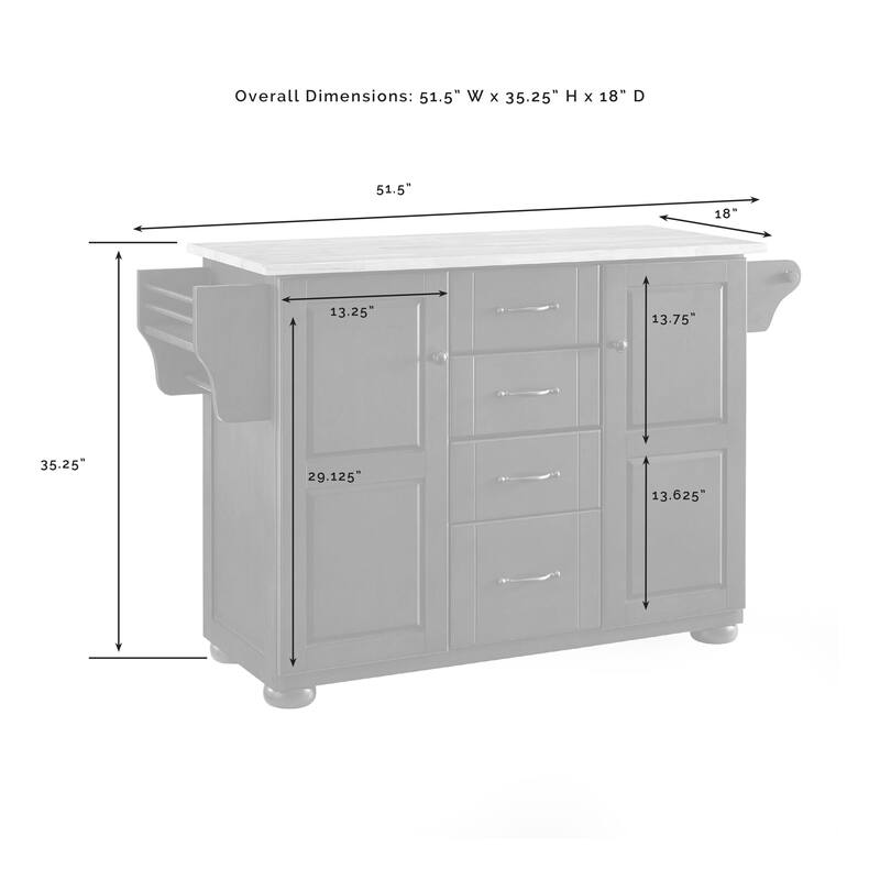 Kitchen Island Stone Top Portable Cart Storage Cabinet Modern Kitchen Furniture