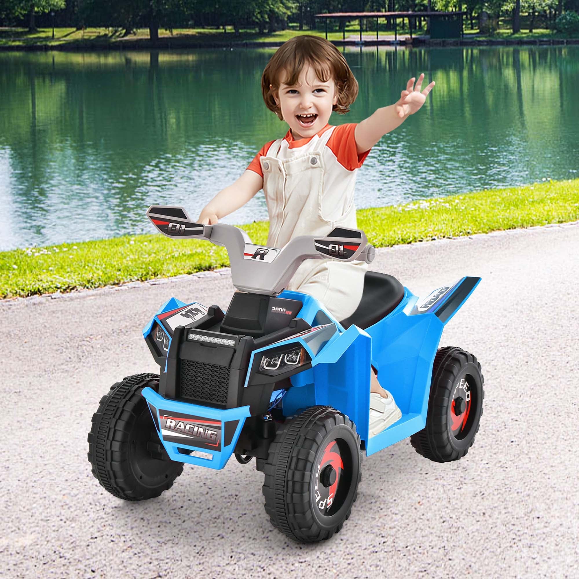 Kids Ride on ATV 4 Wheel Quad Toy Car 6V Battery Powered Motorized
