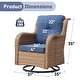 preview thumbnail 21 of 110, Pocassy 3-Piece Outdoor Swivel Bistro Set, Wicker Rocking Chairs