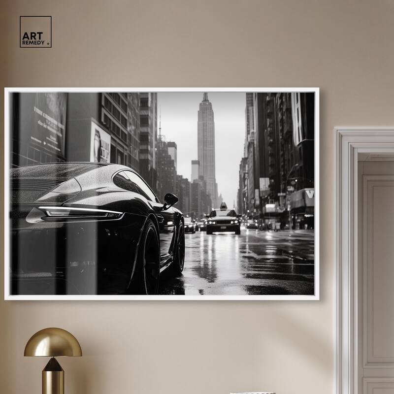Rainy Day New York Shadowbox by Art Remedy