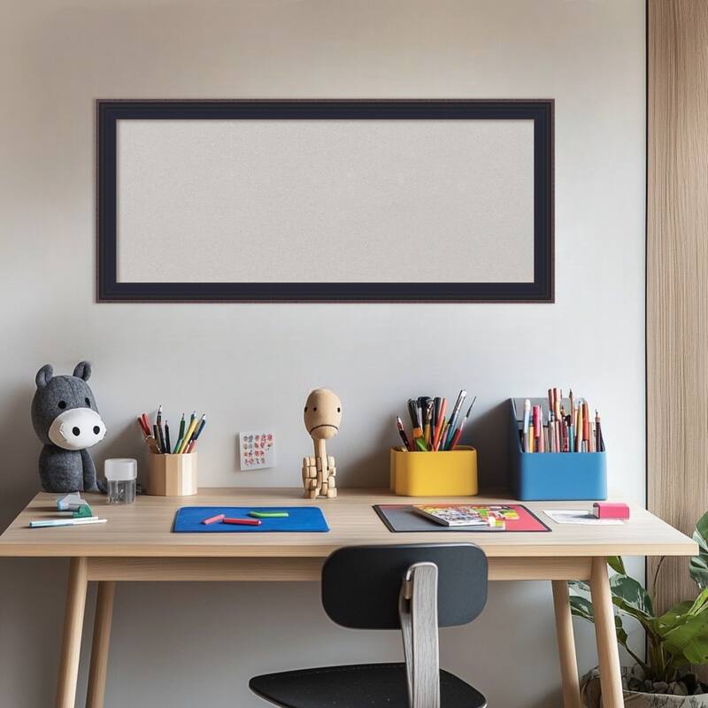 Havana Black Bronze Framed Cork Board - Bulletin Board, Organization Board, Pin Board