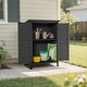 preview thumbnail 28 of 48, MCombo Small Outdoor Storage Cabinet Shed with Double Doors (24.6" x 18.3" x 38.2"), Wooden 0985