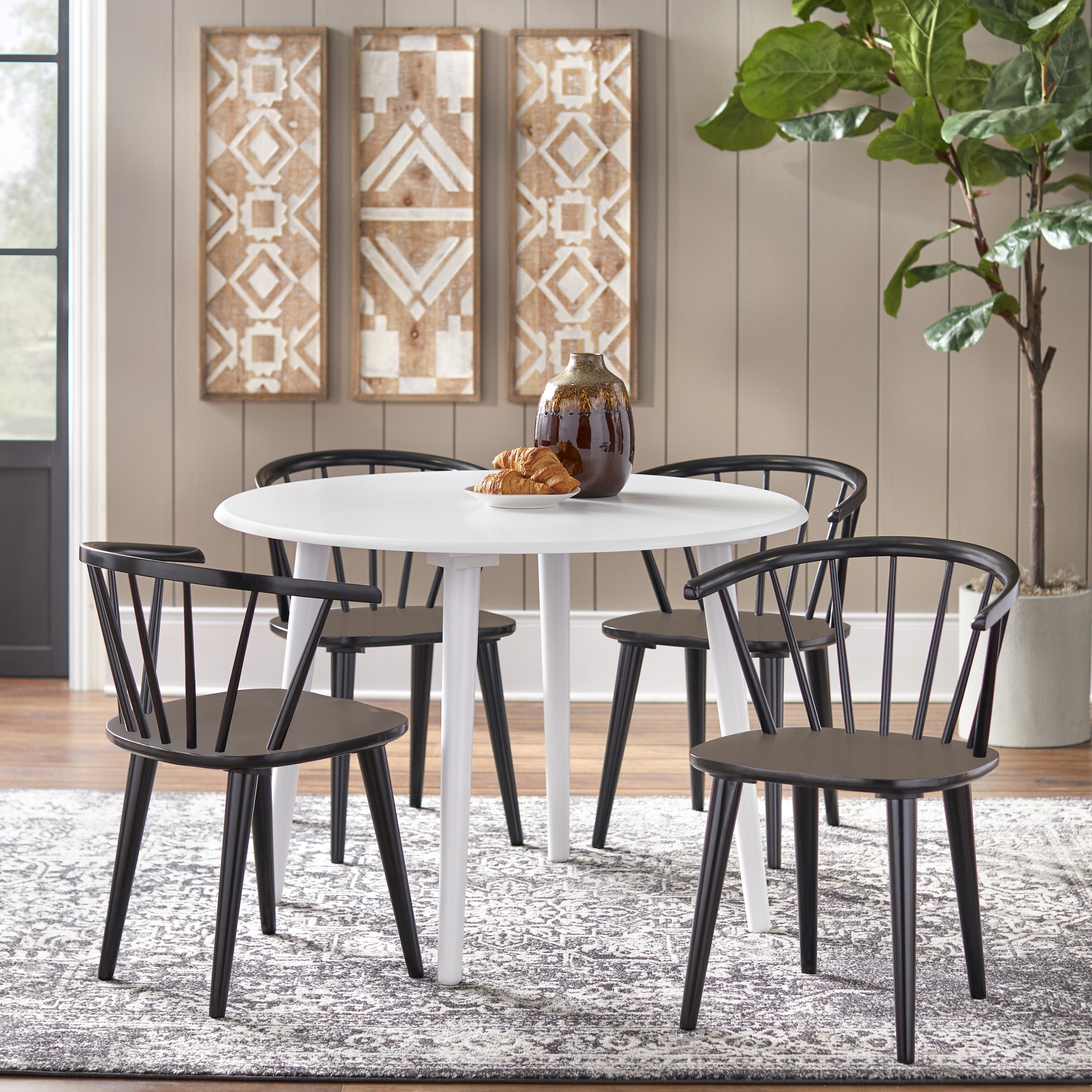 Simple Living Florence Solid Wood Spindle Dining Chairs (Set of 2