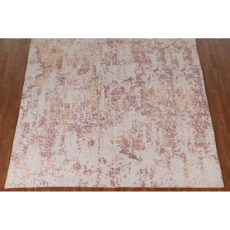 All-Over Abstract Rug Handmade Wool Carpet - 7'9"x 9'10"