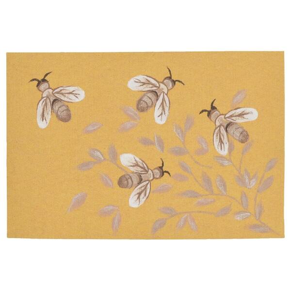 slide 2 of 9, Liora Manne Illusions Bees Indoor/Outdoor Mat Honey 1'11" x 2'11"