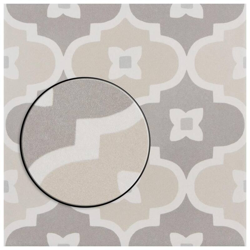 Merola Tile Caprice Pastel Bowtie Encaustic 7.86" x 7.86" Porcelain Floor and Wall Tile
