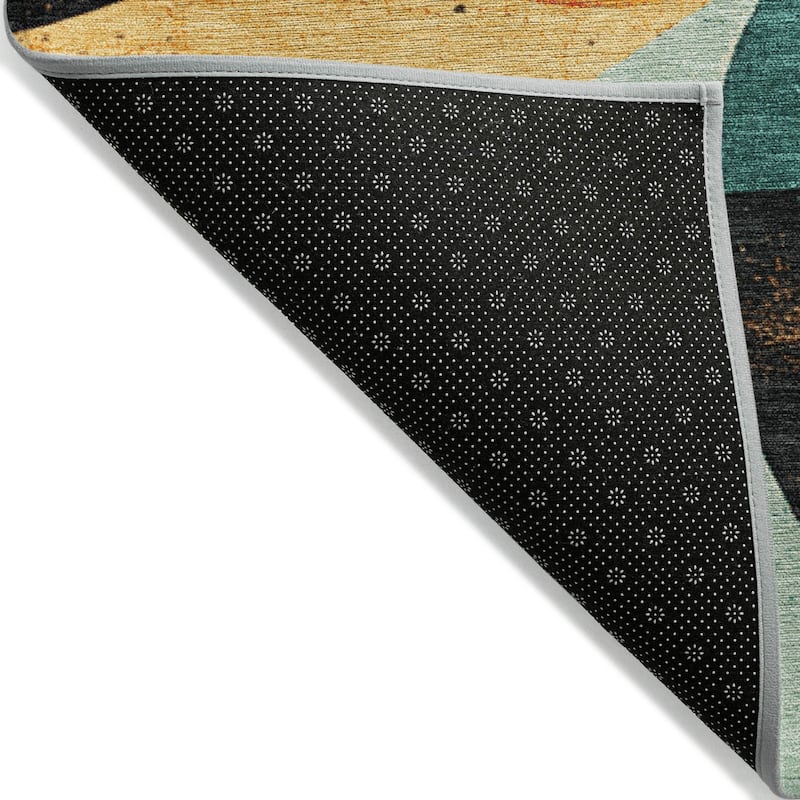 Machine Washable Indoor/Outdoor Casual Contemporary Chantille Rug