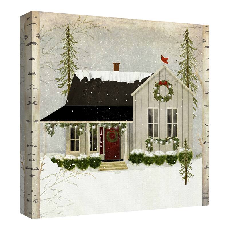 Snow House 1 & 2 by Beth Albert Canvas Art Prints