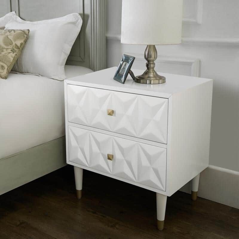 Carson Carrington Geo Wood Nightstand