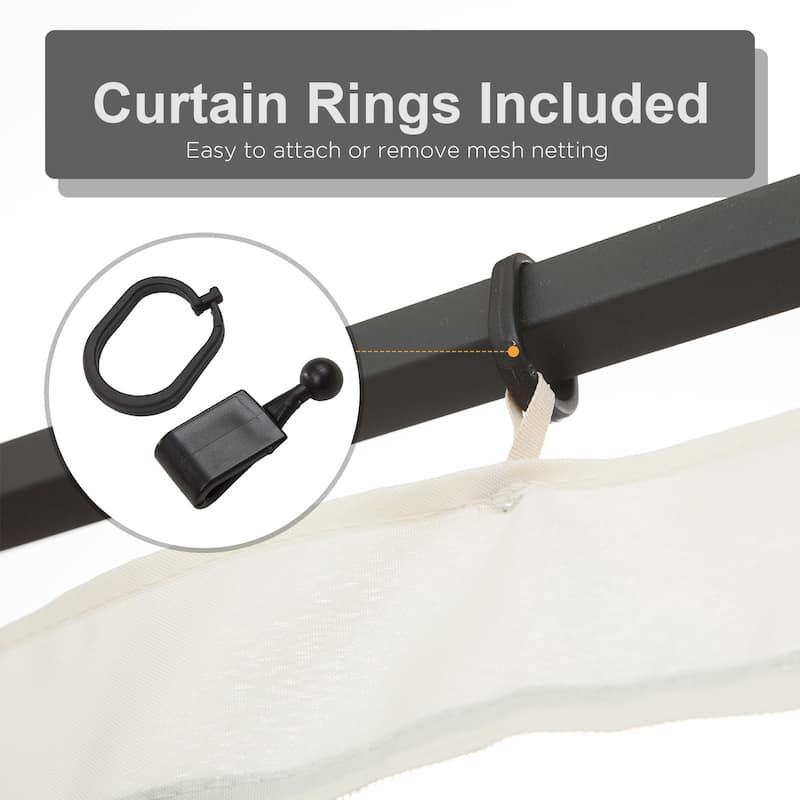 Outsunny Universal Replacement Mesh Sidewall Mosquito Netting
