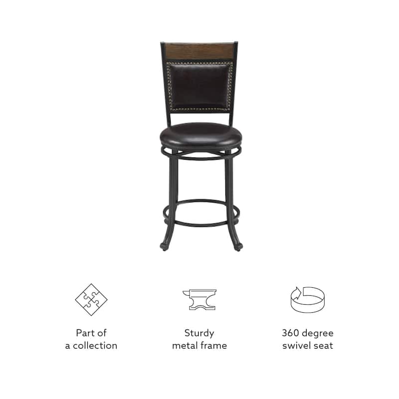 Linon Franklin Swivel Counter Stool