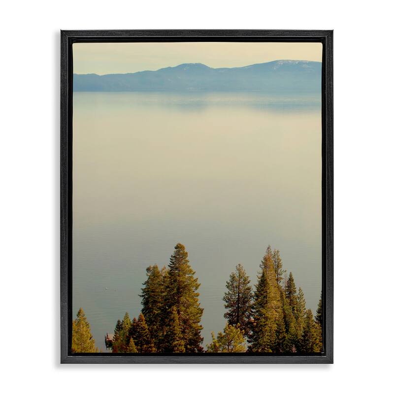 Stupell Pure Bliss Lake View Framed Floater Canvas Wall Art Design By Gemma Bardot - 25 x 31 - Black