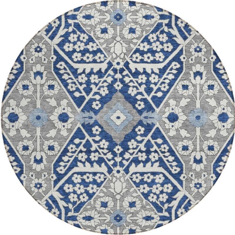 HomeRoots Floral Transitional Rectangle Outdoor Rug