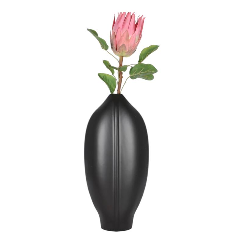 Modern Ceramic Decorative Vase with Sculpted Wavy Textured Design
