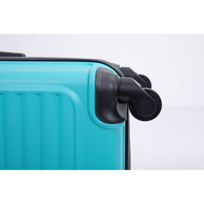 Durable 3-Piece ABS Luggage Set, Carry-On 20", Check-In 24" & 28" with Spinner Wheels
