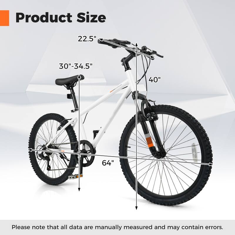 Metal Plastic Kids Mountain Bike with 6-Speed Shimano and Front Suspension