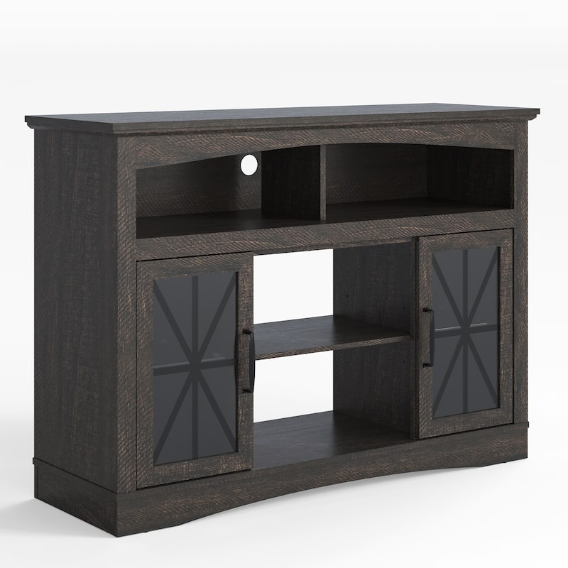 47'' Farmhouse TV Stand with Adjustable Shelves