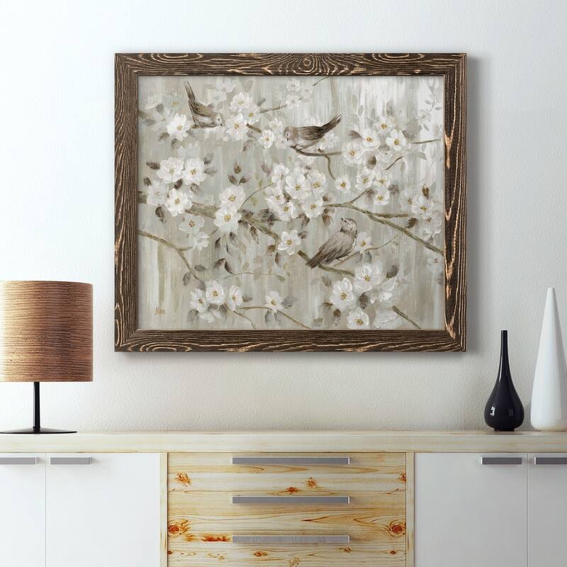 Neutral Spring Birds-Premium Framed Canvas - Ready to Hang