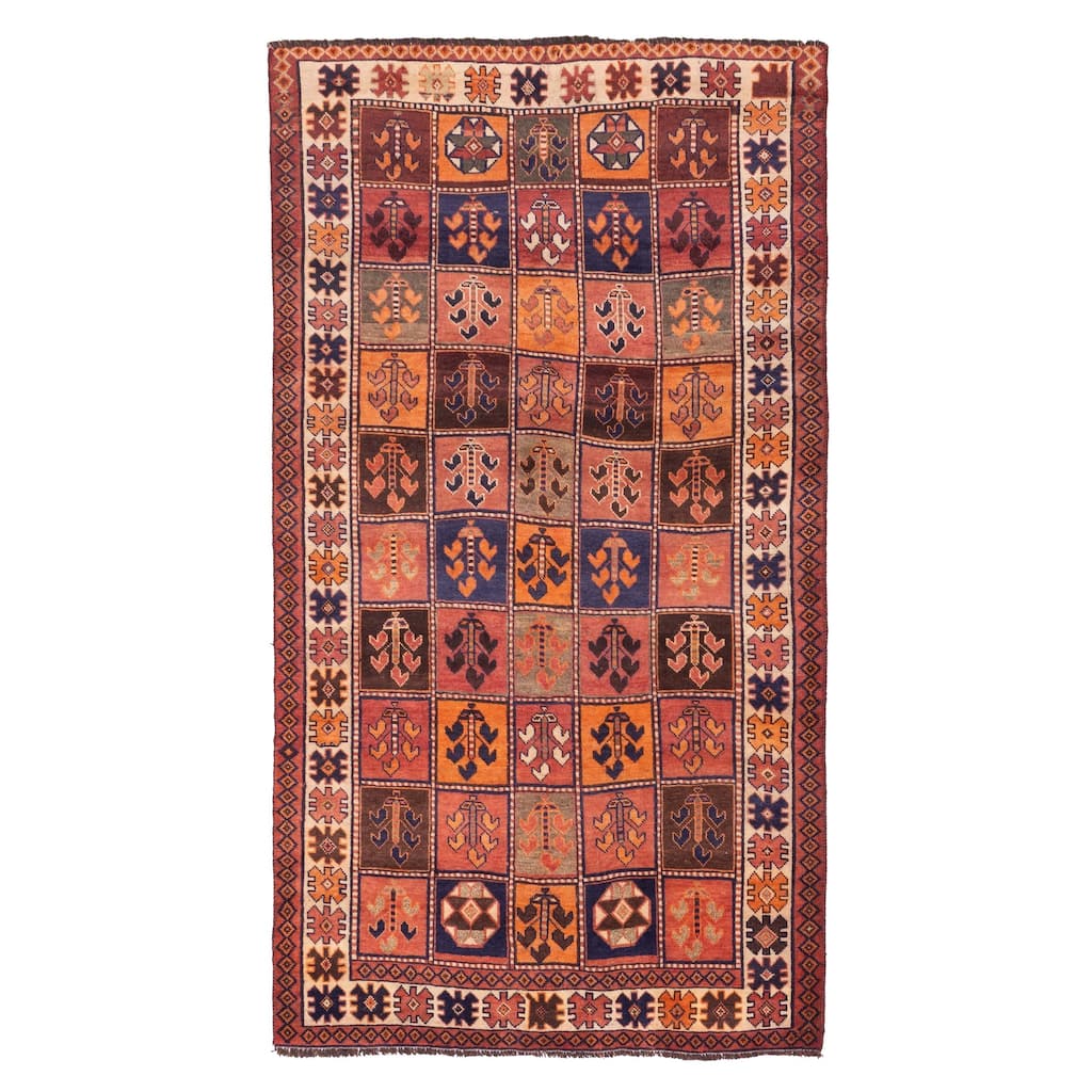 ECARPETGALLERY Hand-knotted Melis Vintage Red Wool Rug - 4'10 x 9'5