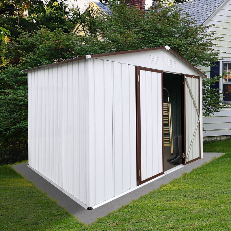 GDFStudio - Olivia Hayes Spacious and Durable Metal Garden Shed for Secure Outdoor Storage