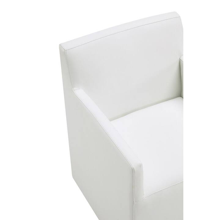 Manhattan Comfort Anna Modern Square Faux Leather Dining Armchair