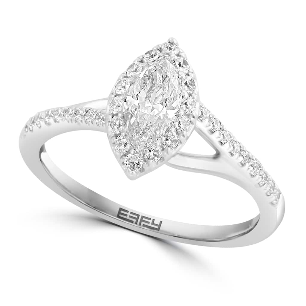 Effy 14k White Gold Lab Grown Diamond Marquise Ring