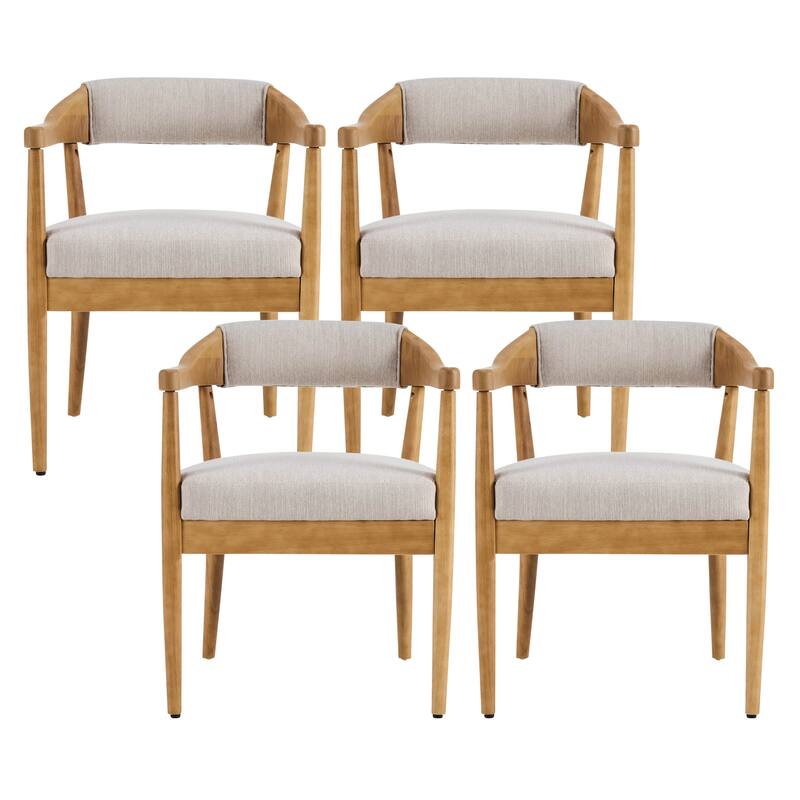 Christopher Knight Home - Upholstered Dining Arm Chair Set with High-Density Foam Padded Cushion & Curved Backrest - 22.64"W