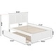 preview thumbnail 62 of 61, AFI Madison Full Size Platform Bed with Footboard & Full Trundle