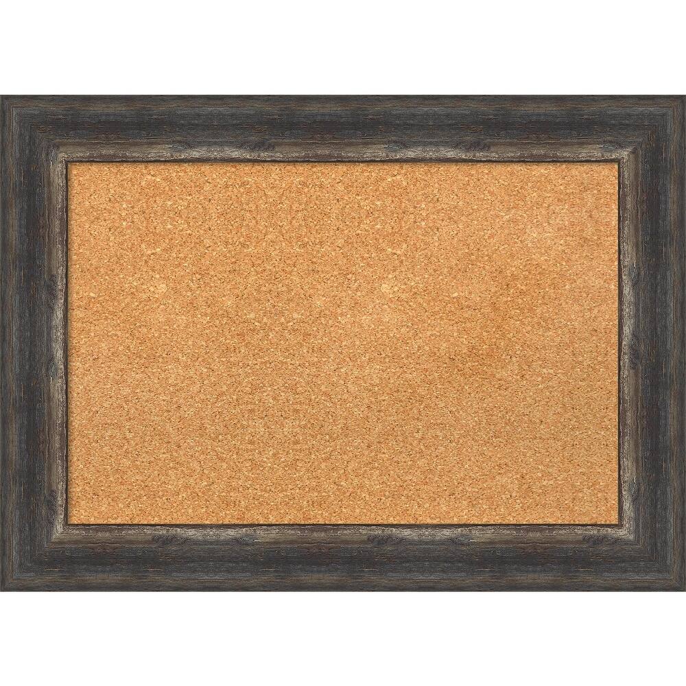 Bark Rustic Framed Cork Bulletin Memo Board