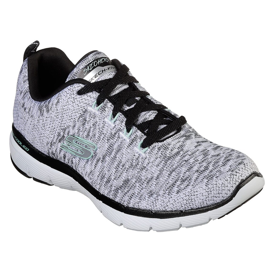skechers ladies white trainers