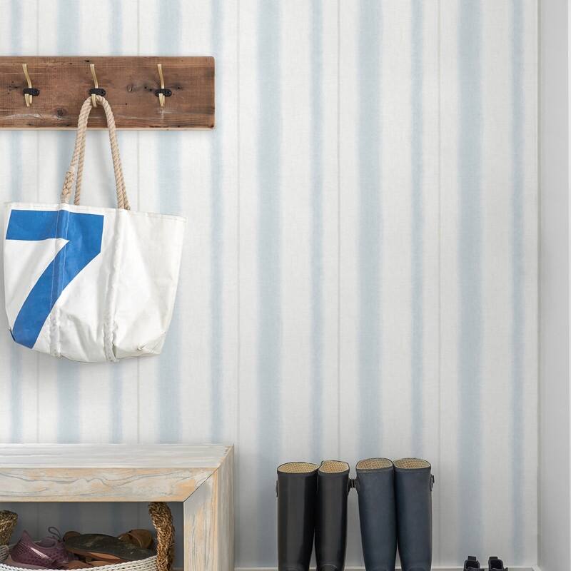 A-Street Prints Alena Sky Blue Soft Stripe Wallpaper