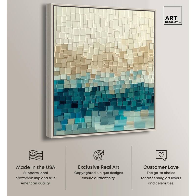 Pixelated Sea II Canvas by Art Remedy