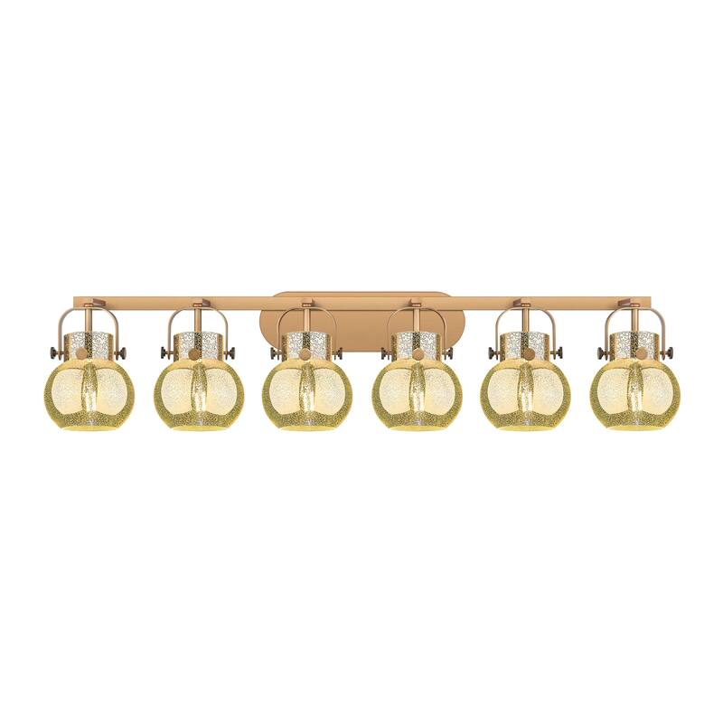 Innovations Lighting Pilaster II Sphere - 6 Light 46" Wall-Mounted Bath Vanity Light