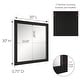 preview thumbnail 10 of 16, Shorewood Square Bathroom Soft Matte Black Mirror