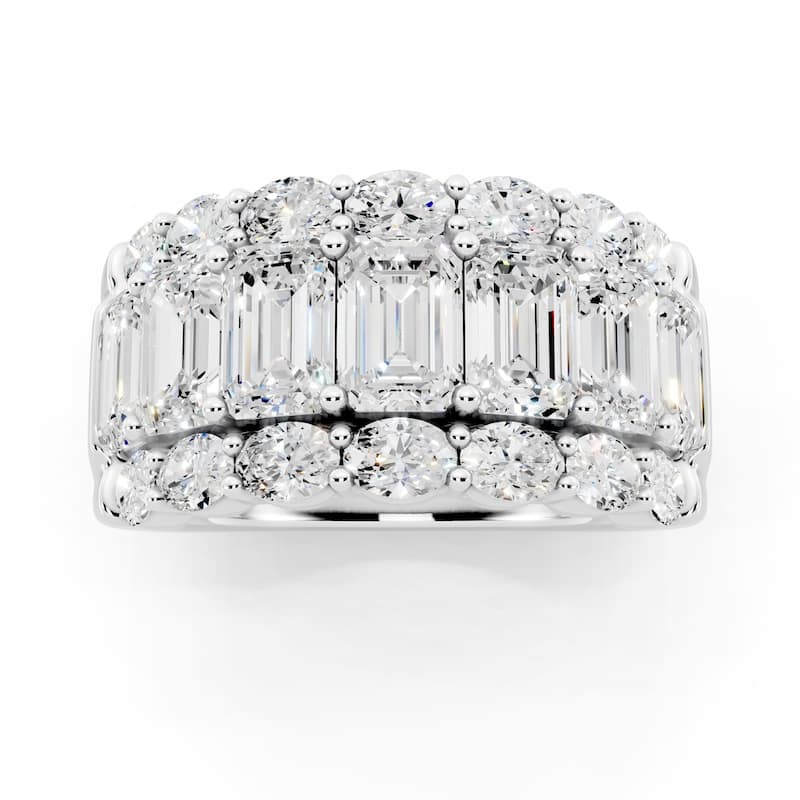 Auriya 14k Gold 5.00ctw Lab Grown Diamond Anniversary Ring (E-F VS) - White - 7