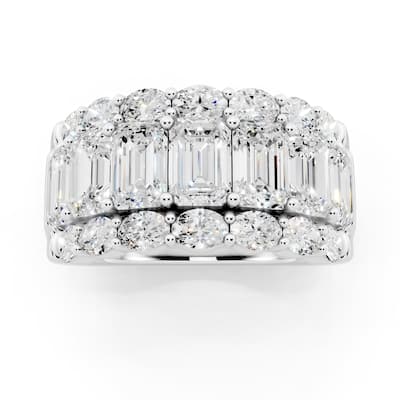 Auriya 14k Gold 5.00ctw Lab Grown Diamond Anniversary Ring (E-F VS)
