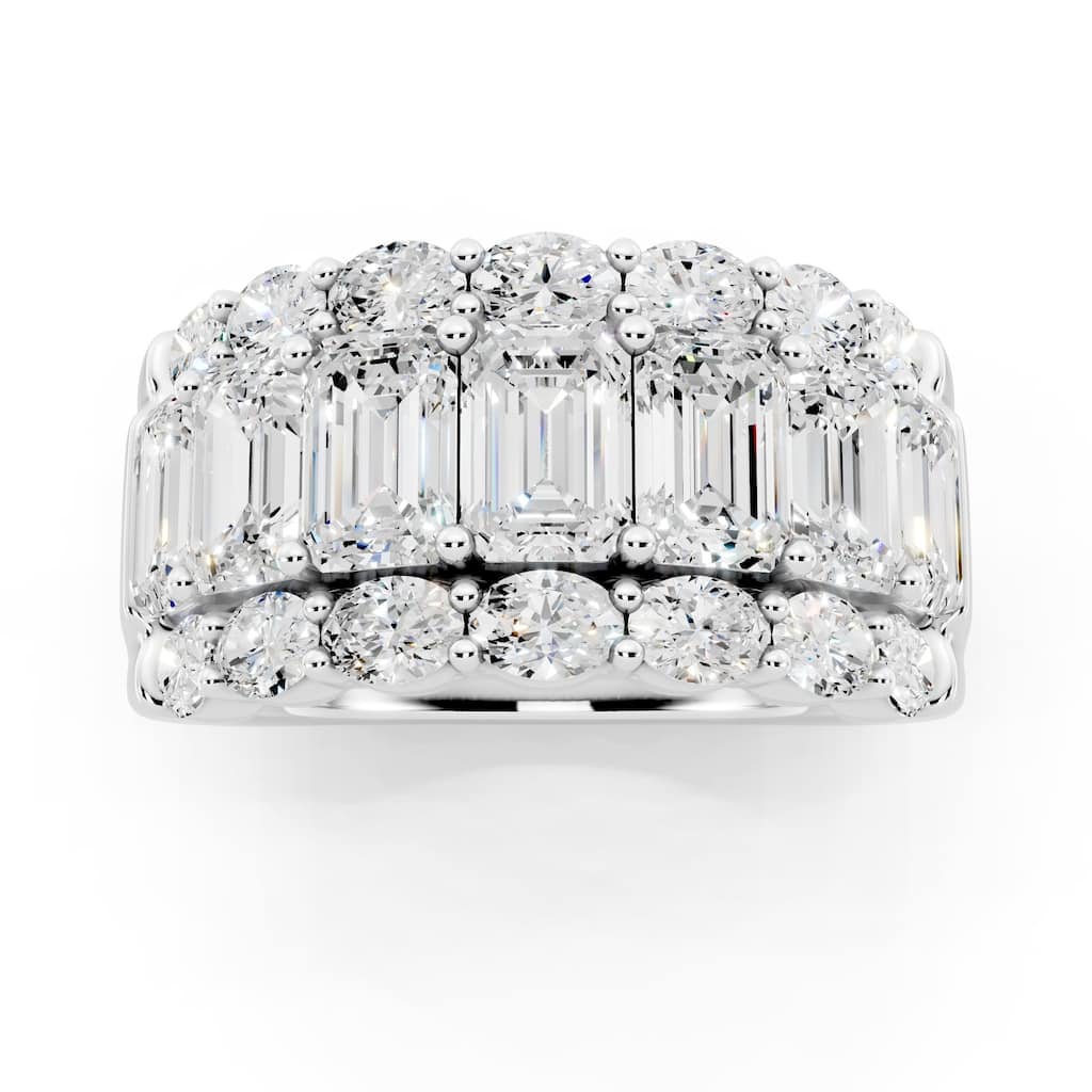 Auriya 14k Gold 5.00ctw Lab Grown Diamond Anniversary Ring (E-F VS)
