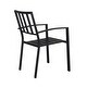 preview thumbnail 7 of 8, 2pcs Backrest Vertical Grid Wrought Iron Dining Chair, Black